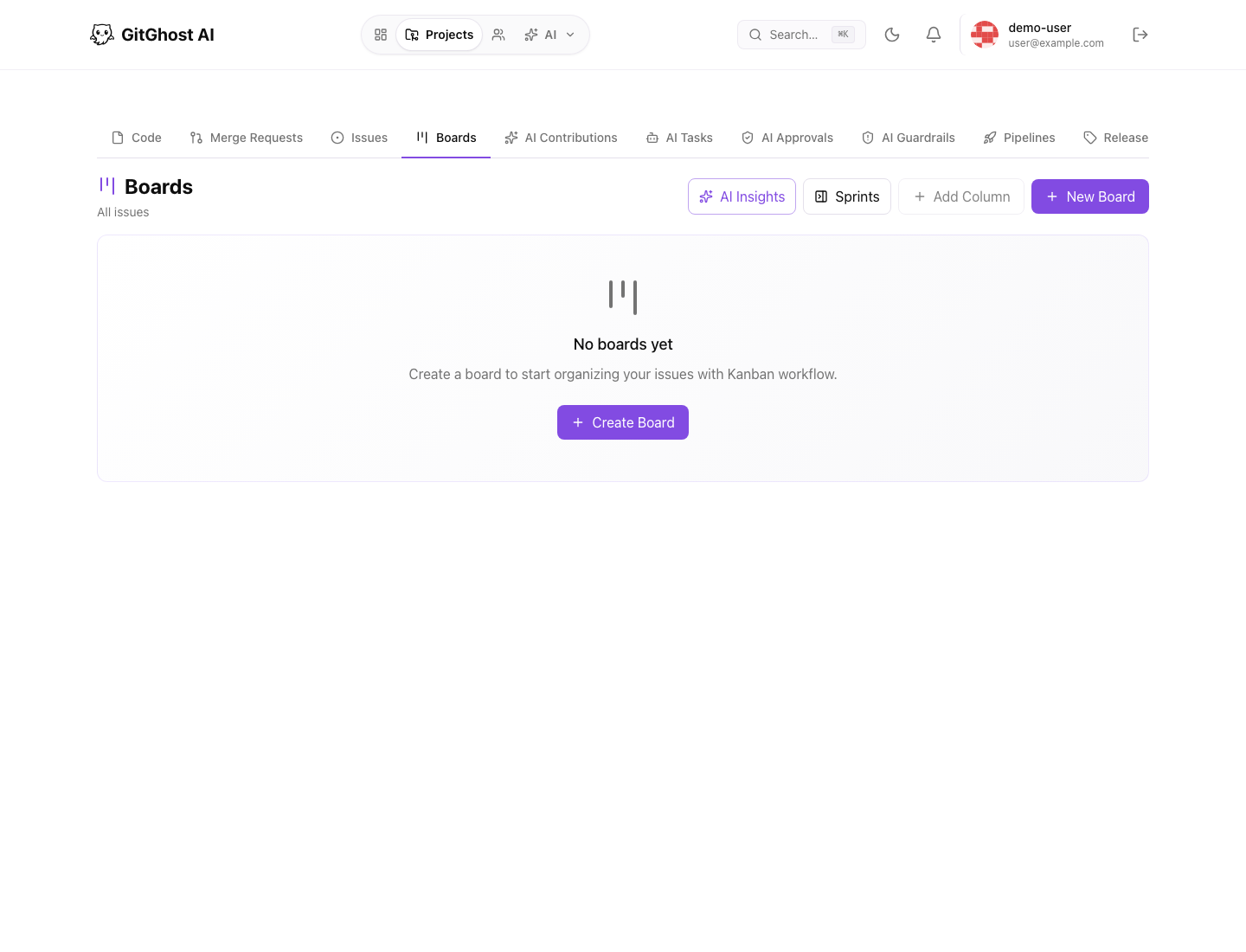 Gitghost AI boards