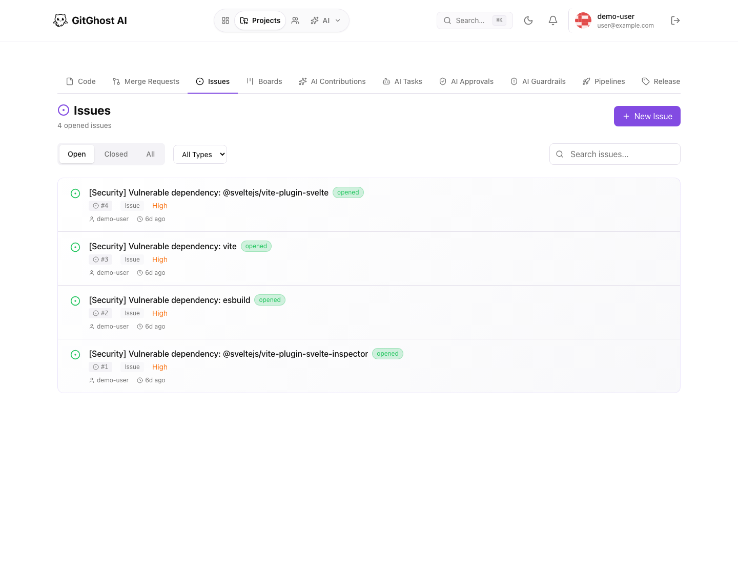 Gitghost AI issues